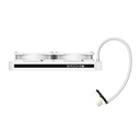 Id-cooling cpu water cooler - zoomflow 240 xt snow (13.8-30.5db; max. 126,57 m3/h; 2x12cm, a-rgb led)