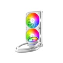Id-cooling cpu water cooler - zoomflow 240 xt v2 white (25db; max. 140,16 m3/h; 2x12cm, a-rgb led, fehér)