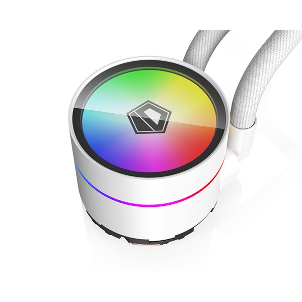 Id-cooling cpu water cooler - zoomflow 240 xt v2 white (25db; max. 140,16 m3/h; 2x12cm, a-rgb led, fehér)