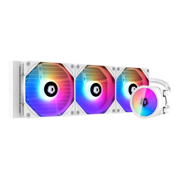 Id-cooling cpu water cooler - zoomflow 360 xt snow (25db; max. 115,87 m3/h; 3x12cm, a-rgb led)