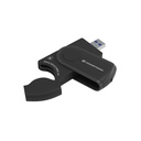 Conceptronic kártyaolvasó - bian04b (4in1, 2xsd/tf/microsd, fekete)