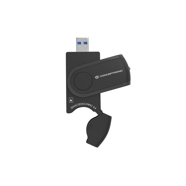 Conceptronic kártyaolvasó - bian04b (4in1, 2xsd/tf/microsd, fekete)