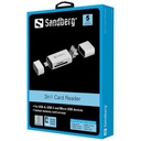 Sandberg kártyaolvasó - multi card reader (fehér-fekete; usb/usb-c/microusb; sd;sdhc)