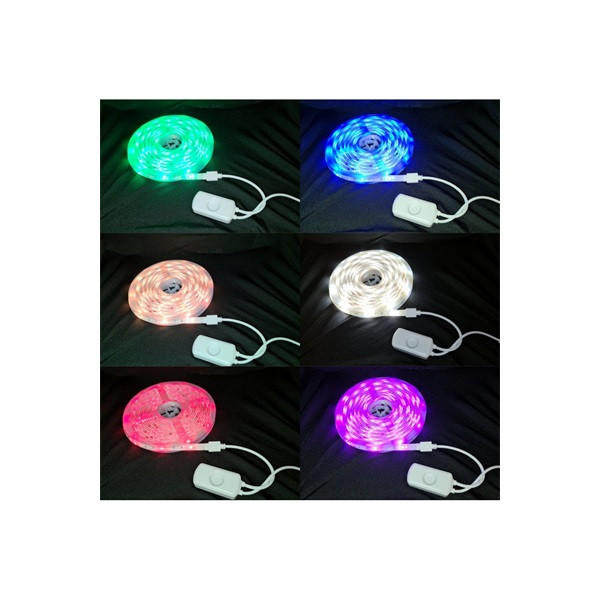 Woox smart home led szalag - r5093 (5 m, 30 led/m, adapter, színes rgb+meleg fehér, wi-fi)