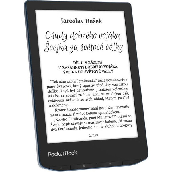 Pocketbook e-reader - pb634 verse pro azure (6"e ink carta, cpu: 1ghz,512mb,16gb,1500mah, wifi,msd, ipx8)