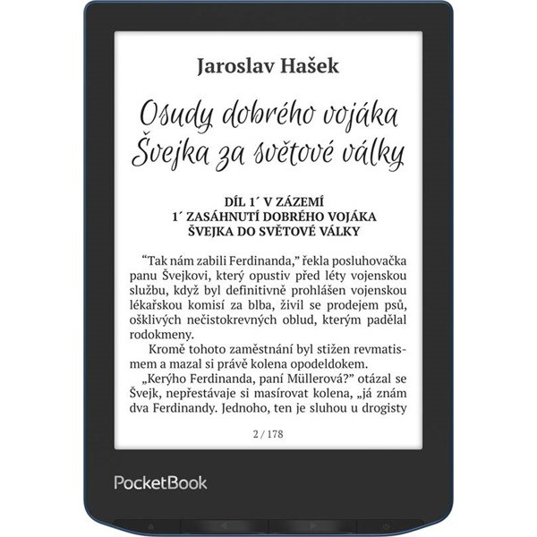 Pocketbook e-reader - pb634 verse pro azure (6"e ink carta, cpu: 1ghz,512mb,16gb,1500mah, wifi,msd, ipx8)