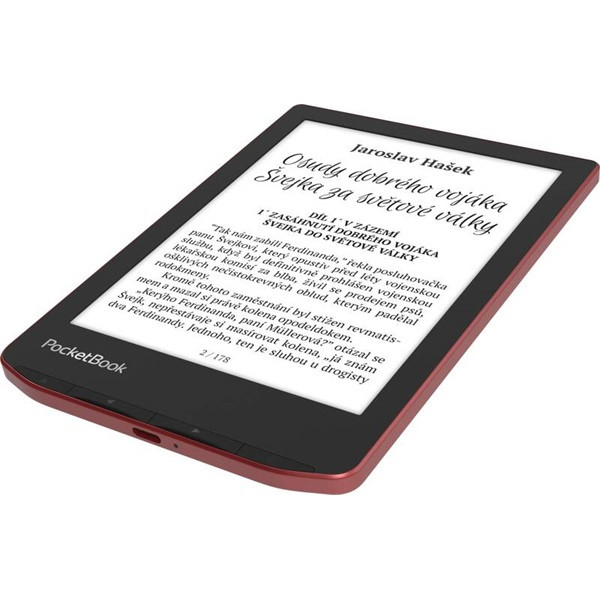 Pocketbook e-reader - pb634 verse pro passion red (6"e ink carta, cpu: 1ghz,512mb,16gb,1500mah, wifi,msd, ipx8)