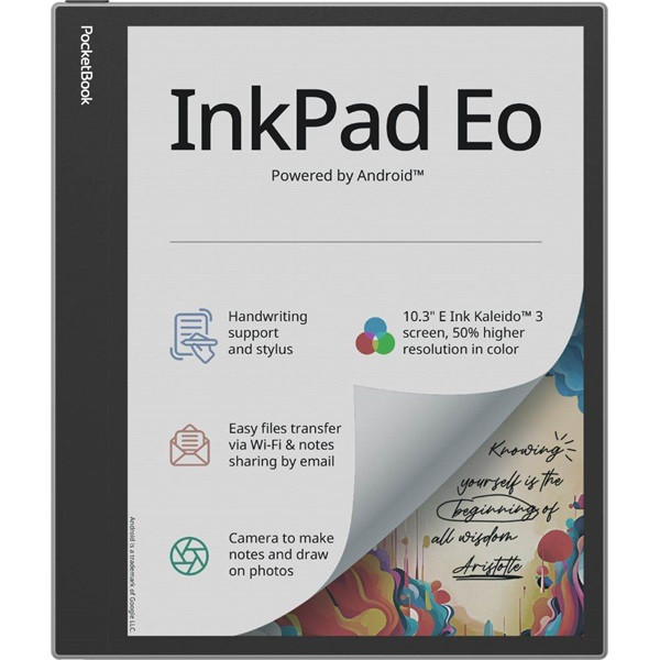 Pocketbook e-reader pb1042-m-ww inkpad  eo szürke (10,3" e-ink kaleido, auto. háttérv., 2,3ghz,64gb,4000mah,wifi, bt)