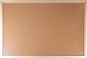 Parafatábla, kétoldalas (parafa/parafa), 40x60 cm, fa keret, VICTORIA VISUAL