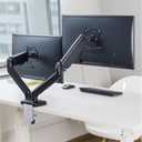 Advance monitor asztali konzol - ergomount dual (17-32", max.: 2x9kg, dönthető, forgatható, gázrugó, fekete)