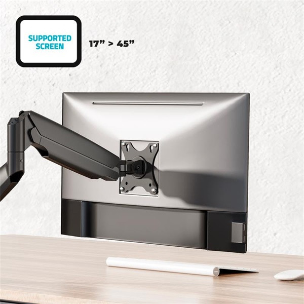 Advance monitor asztali konzol - ergomount xtrem (17-45", max.: 15kg, dönthető, forgatható, gázrugó, fekete)