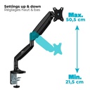 Advance monitor asztali konzol - ergomount xtrem (17-45", max.: 15kg, dönthető, forgatható, gázrugó, fekete)