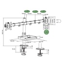 Advance monitor asztali konzol - xtendmounts dual (17-32", max.: 2x9kg, dönthető, forgatható, fekete)