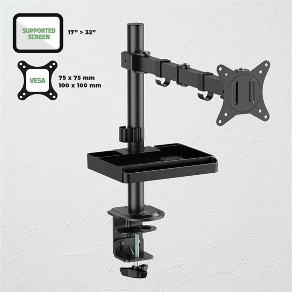 Advance monitor asztali konzol - xtendmounts single (17-32", max.: 9kg, dönthető, forgatható, fekete)