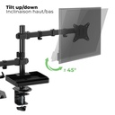 Advance monitor/notebook asztali konzol - xtendmounts flex (17-32", max.: 2x9kg, dönthető, forgatható, fekete)