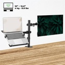 Advance monitor/notebook asztali konzol - xtendmounts flex (17-32", max.: 2x9kg, dönthető, forgatható, fekete)