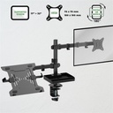Advance monitor/notebook asztali konzol - xtendmounts flex (17-32", max.: 2x9kg, dönthető, forgatható, fekete)