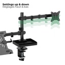 Advance monitor/notebook asztali konzol - xtendmounts flex (17-32", max.: 2x9kg, dönthető, forgatható, fekete)