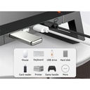 Conceptronic monitor állvány - thorne01b (állítható rgb, 4x usb2.0, beépített fiók, összecsukható, max.: 10kg, fekete)