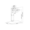 Equip monitor asztali állvány - 650126 (17"-32", 1 monitor, dönthető, forgatható, állítható magasság, max.:2x9kg,fekete)
