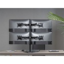 Equip monitor asztali állvány - 650127 (17"-32", 4 monitor, dönthető, forgatható, állítható magasság, max.:4x9kg,fekete)