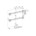Equip monitor asztali állvány - 650127 (17"-32", 4 monitor, dönthető, forgatható, állítható magasság, max.:4x9kg,fekete)