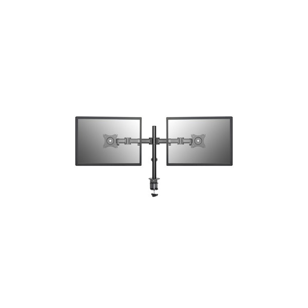 Equip monitor asztali konzol - 650115 (13"-27", 2 monitor, forgatható, dönthető, állítható magasság, max.:2x8kg, fekete)