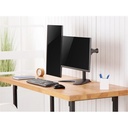 Equip monitor asztali konzol - 650123 (17"-32",2 monitor,dönthető, forgatható, max.: 2x 8kg, fekete)