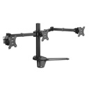 Equip monitor asztali konzol - 650125 (17"-27",3 monitor,dönthető, forgatható, állítható magasság, max.: 3x 7kg, fekete)