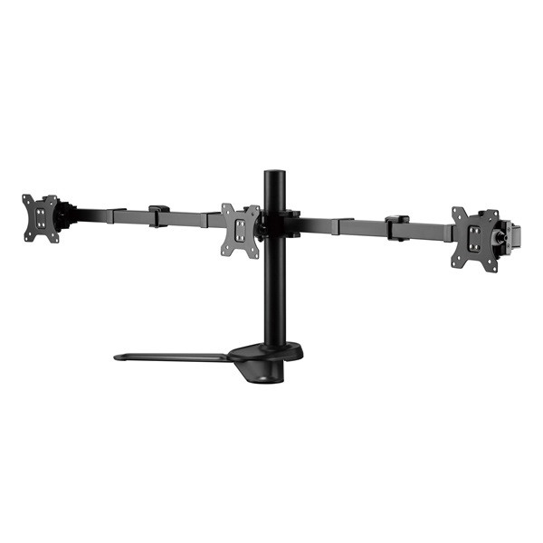 Equip monitor asztali konzol - 650125 (17"-27",3 monitor,dönthető, forgatható, állítható magasság, max.: 3x 7kg, fekete)