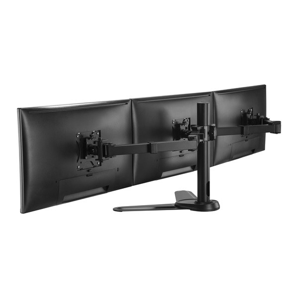 Equip monitor asztali konzol - 650125 (17"-27",3 monitor,dönthető, forgatható, állítható magasság, max.: 3x 7kg, fekete)