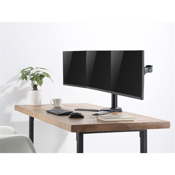Equip monitor asztali konzol - 650125 (17"-27",3 monitor,dönthető, forgatható, állítható magasság, max.: 3x 7kg, fekete)