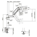 Equip monitor asztali konzol - 650132 (13"-32",1 monitor, dönthető, forgatható, állítható magasság, max.: 9kg, fekete)