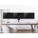 Equip monitor asztali konzol - 650134 (17"-27", 3 monitor, dönthető, forgatható, állítható magasság, max.:3x7kg, fekete)