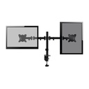 Equip monitor asztali konzol - 650152 (13"-27", 2 monitor, dönthető, forgatható, állítható magasság, max.:2x9kg, fekete)