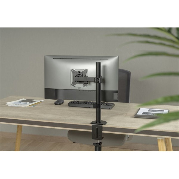 Equip monitor asztali konzol - 650156 (17"-32", 1 monitor, dönthető, forgatható, állítható magasság, max.: 9kg, fekete)