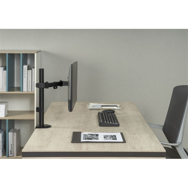 Equip monitor asztali konzol - 650156 (17"-32", 1 monitor, dönthető, forgatható, állítható magasság, max.: 9kg, fekete)