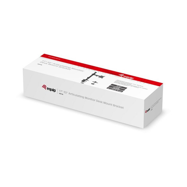 Equip monitor asztali konzol - 650156 (17"-32", 1 monitor, dönthető, forgatható, állítható magasság, max.: 9kg, fekete)