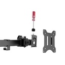 Equip monitor asztali konzol - 650158 (13"-27", 3 monitor, dönthető, forgatható, állítható magasság max.: 3x7kg, fekete)