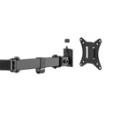 Equip monitor asztali konzol - 650159 (13"-27", 4 monitor, dönthető, forgatható, állítható magasság, max.:4x9kg, fekete)