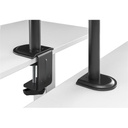 Equip monitor asztali konzol - 650159 (13"-27", 4 monitor, dönthető, forgatható, állítható magasság, max.:4x9kg, fekete)