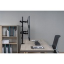 Equip monitor asztali konzol - 650159 (13"-27", 4 monitor, dönthető, forgatható, állítható magasság, max.:4x9kg, fekete)