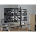 Equip monitor asztali konzol - 650160 (13"-27", 6 monitor, dönthető, forgatható, állítható magasság max.: 3x7kg, fekete)