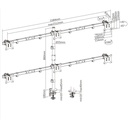 Equip monitor asztali konzol - 650160 (13"-27", 6 monitor, dönthető, forgatható, állítható magasság max.: 3x7kg, fekete)