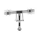 Equip monitor asztali konzol - 650161 (17"-32", 2 monitor, dönthető, forgatható, max.: 2x9kg, fekete/ezüst)