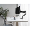 Equip monitor asztali konzol - 650161 (17"-32", 2 monitor, dönthető, forgatható, max.: 2x9kg, fekete/ezüst)