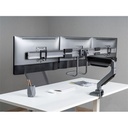 Equip monitor asztali konzol - 650162 (17"-27", 3 monitor, dönthető, forgatható, max.: 3x6kg, fekete/ezüst)