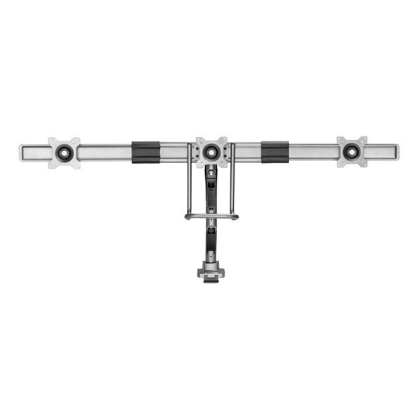 Equip monitor asztali konzol - 650162 (17"-27", 3 monitor, dönthető, forgatható, max.: 3x6kg, fekete/ezüst)