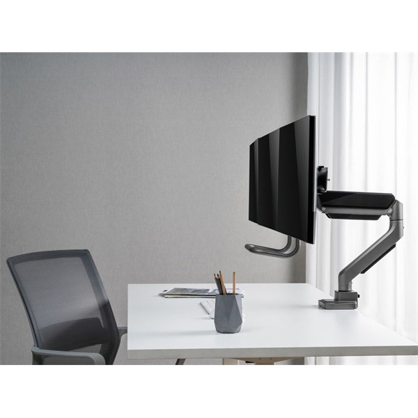 Equip monitor asztali konzol - 650162 (17"-27", 3 monitor, dönthető, forgatható, max.: 3x6kg, fekete/ezüst)