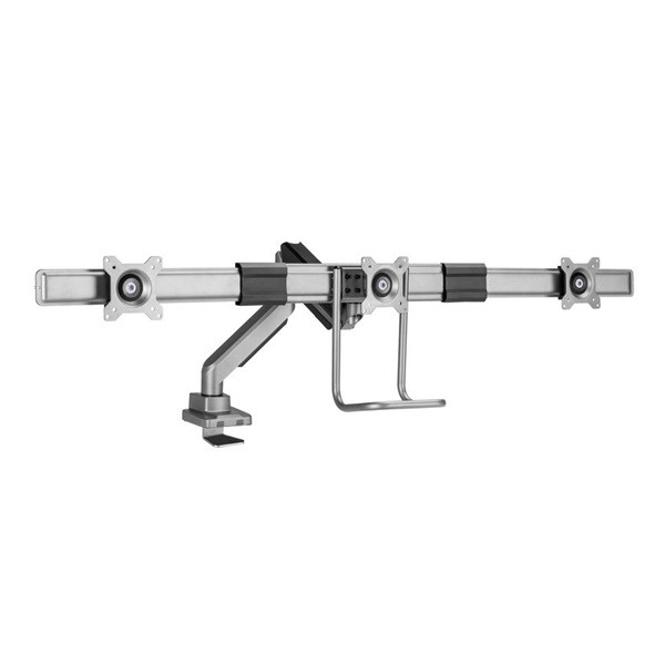 Equip monitor asztali konzol - 650162 (17"-27", 3 monitor, dönthető, forgatható, max.: 3x6kg, fekete/ezüst)
